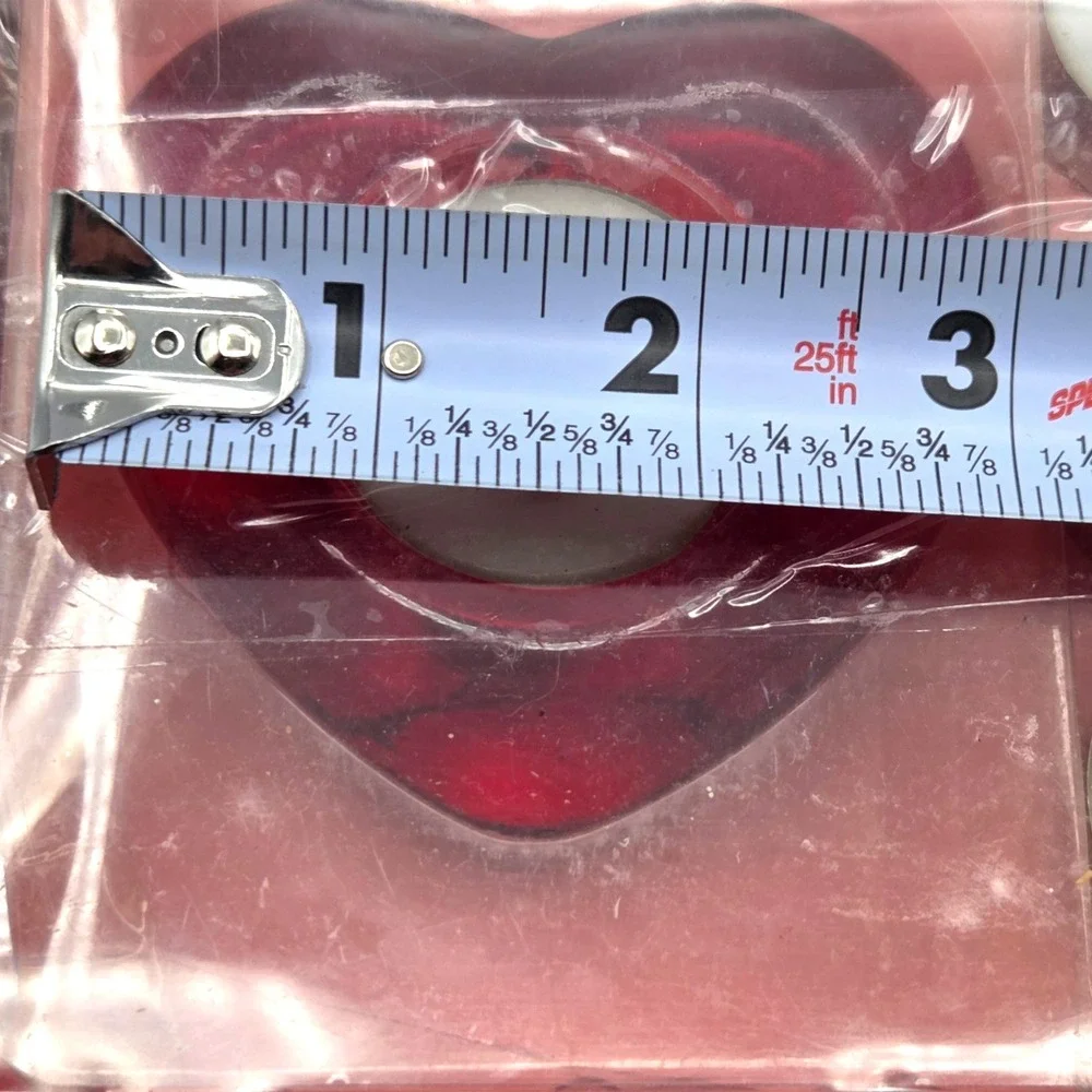 RED Heart‎ Shaped Candle and 6 Heart Shaped Tea Lights in Box